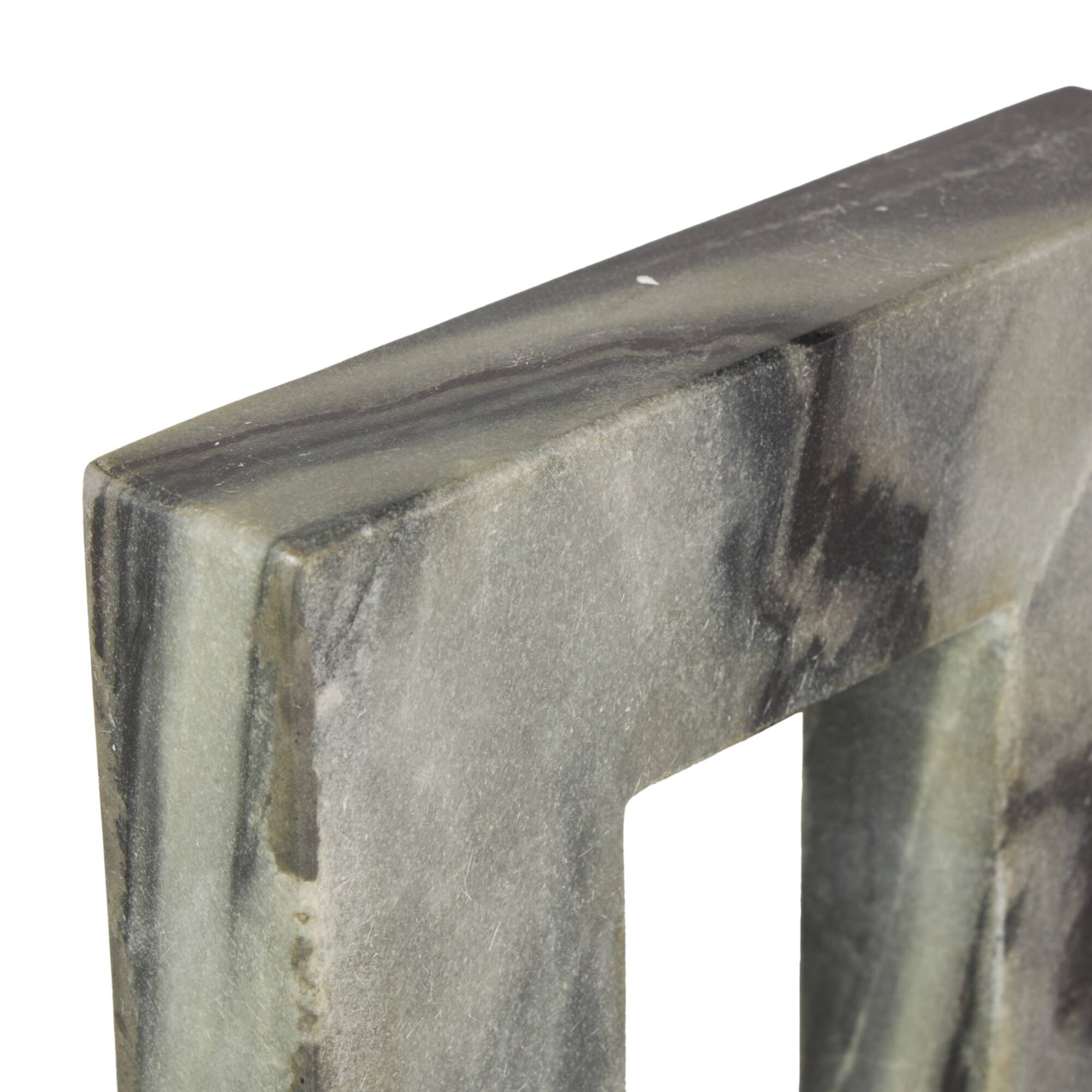 Black Marble Abstract Square Arch Decorative Sculpture Set